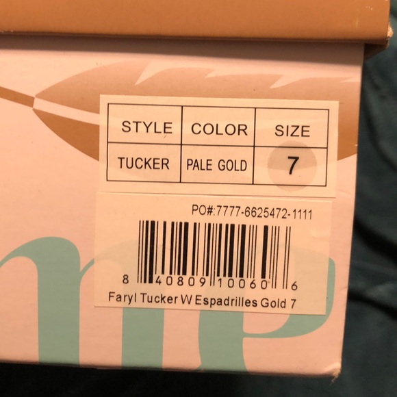 Gold and mint espadrilles - Picture 6 of 6